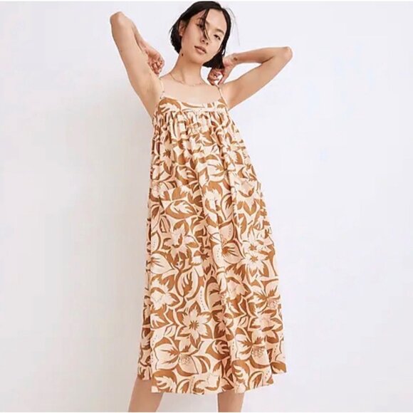 Madewell Dresses & Skirts - Madewell Linen-Blend Cami Midi Dress in Tropicale Floral